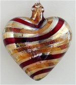 Red Gold Twist Heart